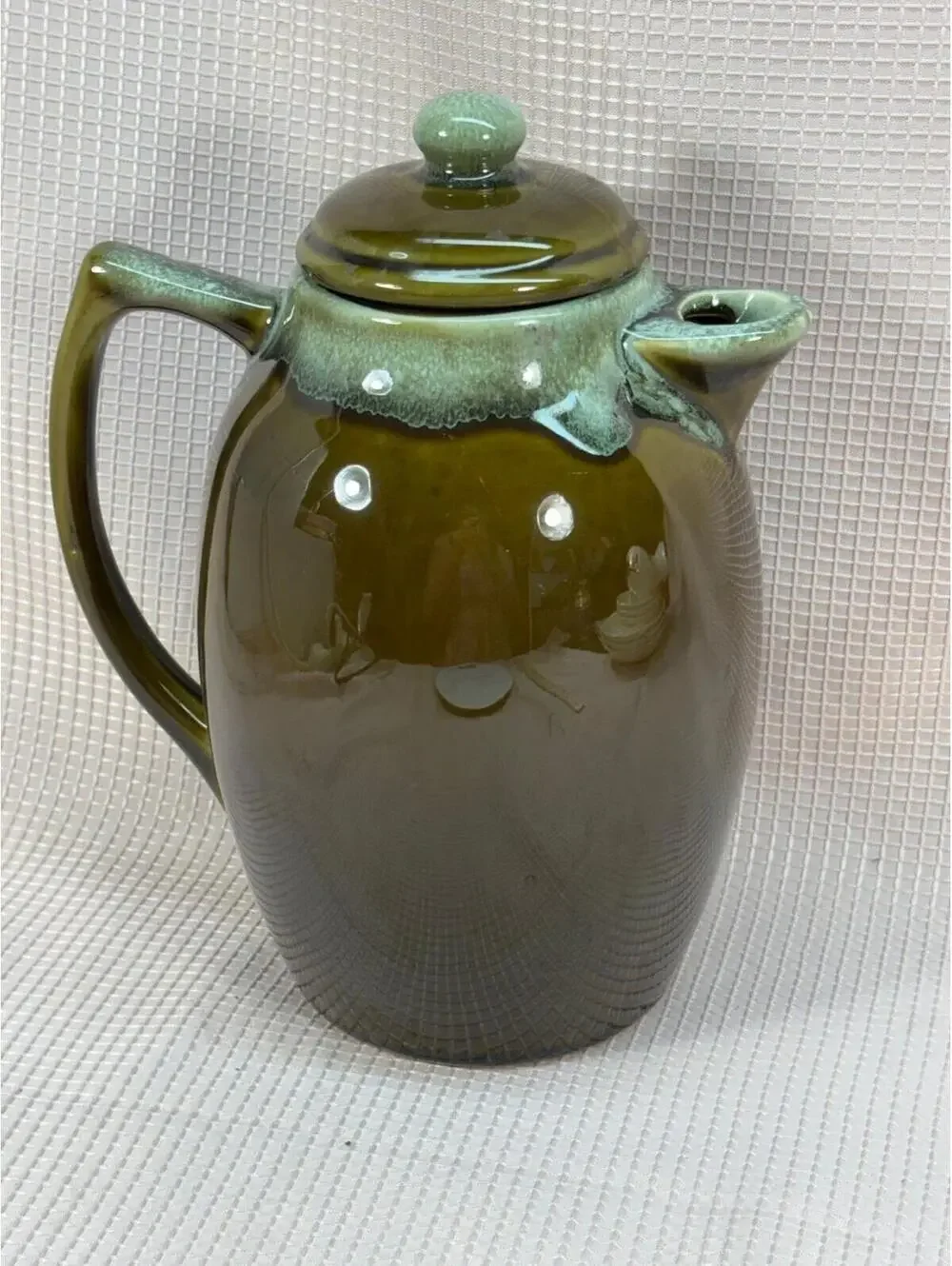 170 - Pfaltzgraff Pitcher - Celadon Green Drip Glaze ~ #495 ~ ceramic ~ pottery